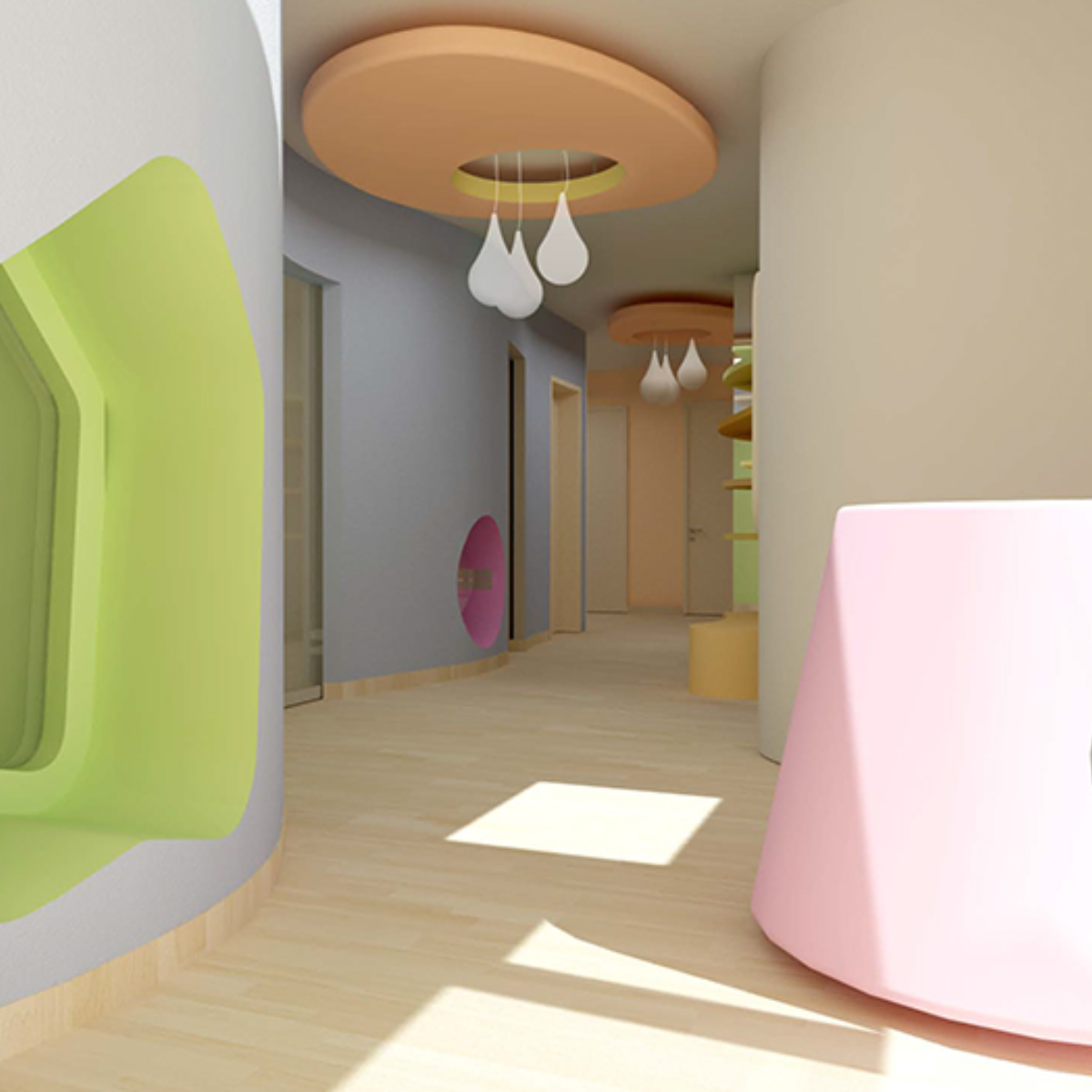complete Reggio Emilia-style preschool interior