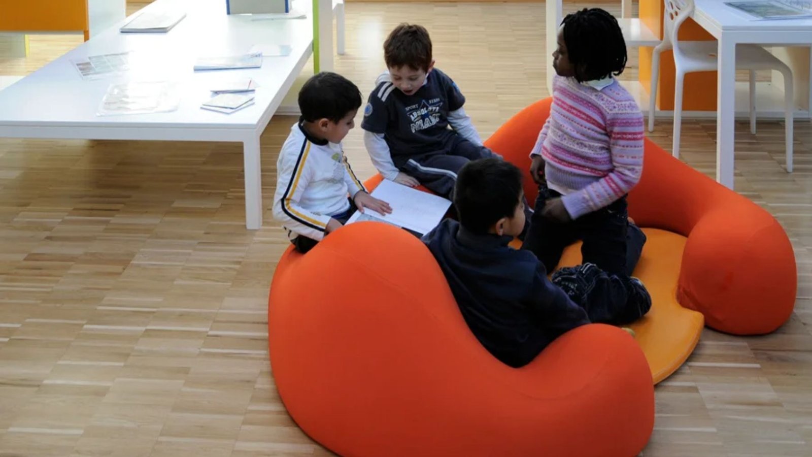 Children using a soft microspace