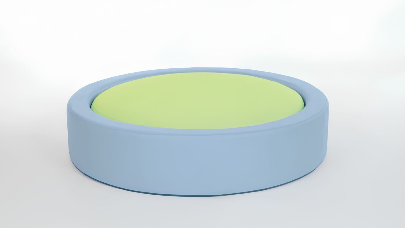 A circular soft play pool