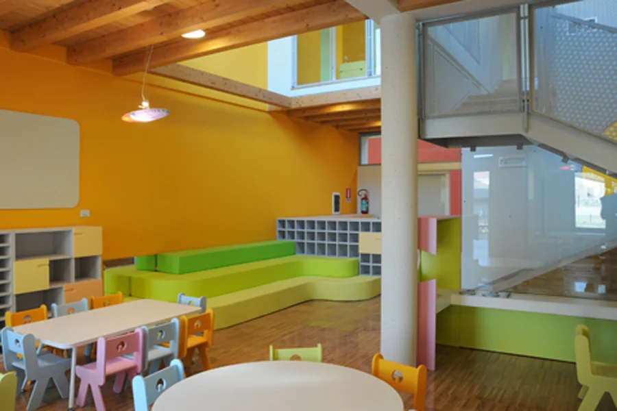 Bespoke tiered seating and play landscape for children